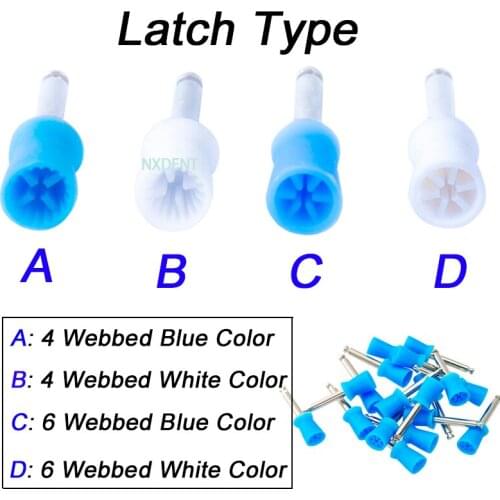 Dental Polishing Cup Latch Type Rubber Tooth Polish Polishing Brush Prophy Cup for Low Speed Handpiece Oral hygiene