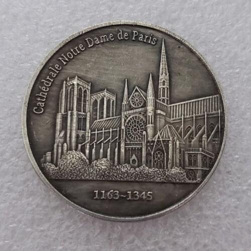 1163~1345 Notre Dame De Paris Silver Dollar Franc Commemorative Collection Coin Challenge Coin Gift