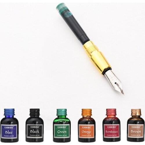 30ml Pure Colorful Bottled Fountain Pen Ink Refilling Pen Quality Inks Ink Stationery School Refilling P6C4