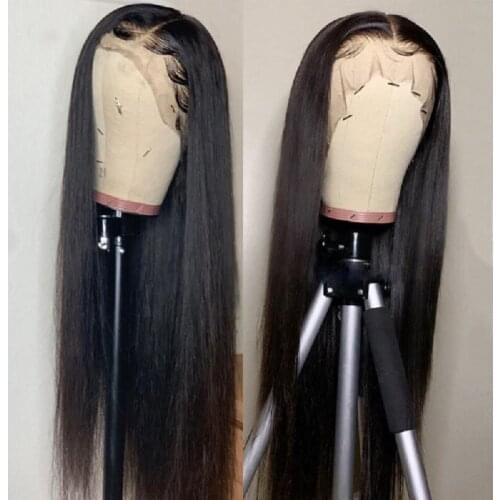 32 Inch 4x4/13x4 Brazilian Lace Front Human Hair Wigs Closure Wigs For Women Remy Straight Lace Front Wig Human Hair Pre Plucked