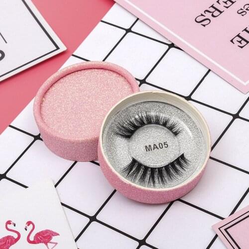 Flash Girl 3D Transparent Terrier EyeLashes Silk Protein Lashes Make up Natural Eyelash with Pink Gift Box Maquiagem MA05