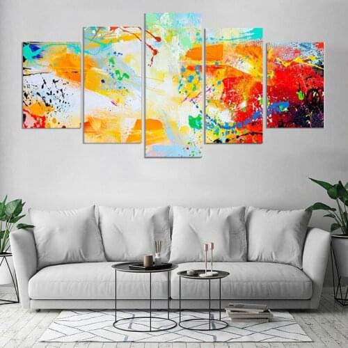 5 Panel Canvas Painting Print Colorful Home Decor Abstract Artistic Conception Posters Hd Printed Wall Picture for Living Room