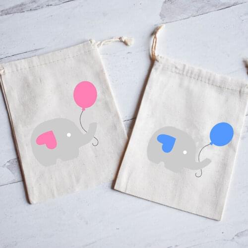 5pcs Zoo Safari Elephant Animal themed candy Gift bag Boy or girl Baby Shower Gender reveal 1st first birthday party supplies