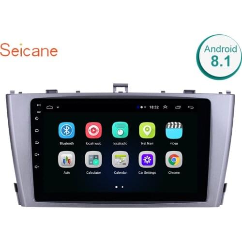 Seicane 2din Android 8.1 9" Touchscreen Car Radio GPS Multimedia Player For 2009 2010 2011 2012 2013 Toyota AVENSIS Head Unit