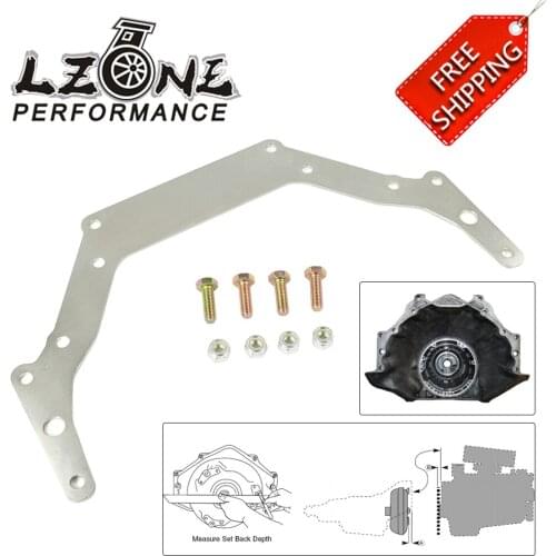 FREE SHIPPING - Transmission Adapter Plate For 1962-Up Chevy TH350 TH400 BOP-TO Silver GM Turbo-Hydramatic Transmission 700R/4