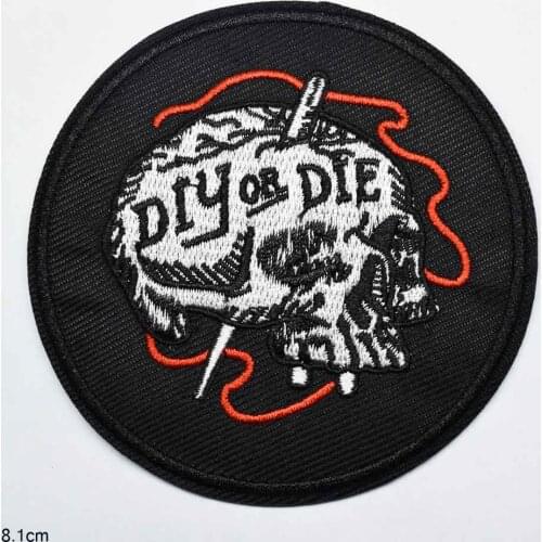 DIY Skull Iron On Embroidered Clothes Patches For Clothing Stickers Spirited Away Wholesale