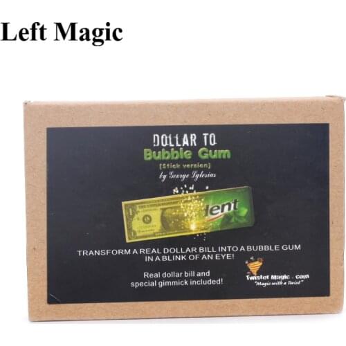 Dollar to Bubble Gum - Magic Tricks Gum Magic Funny Close Up Satge Magia Mentalism Illusion Gimmick Props Professional Magicians