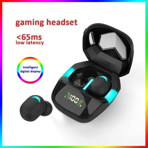 Gaming Earbuds TWS Wireless Earphones Bluetooth Headphones with Digital Display Bass Sound Positioning PUBG Gamer Headset