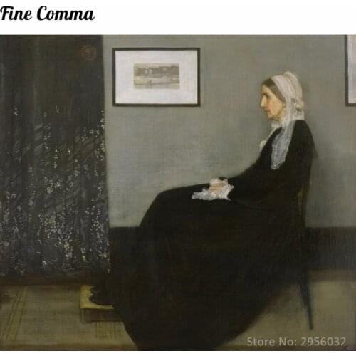 Whistlers Mother Arrangement in Grey and Black No.1 James McNeill Whistler Hand painted Oil Painting Reproduction Replica Copy