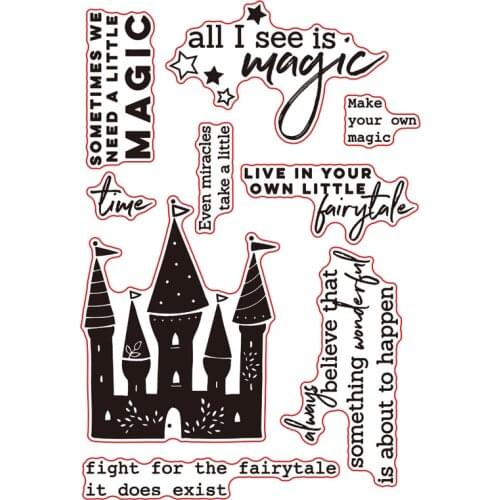 Magic Castle Clear Silicone Stamp for Scrapbooking DIY Photo Album Decorative Cards Making Stamps 4x6inch New 2019