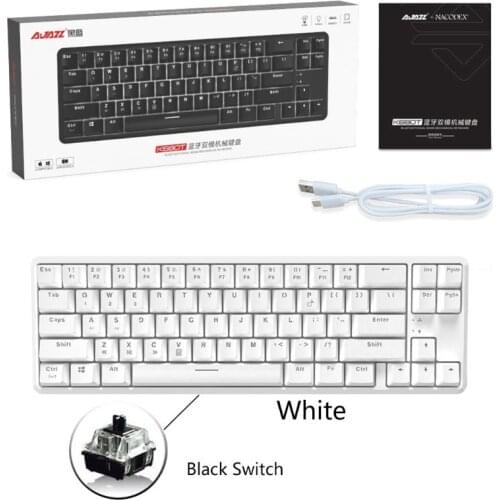 Bluetooth 68 Keys with Anti-ghosting Design Mechanical Keyboard for Ajazz K680t Different Backlight Modes