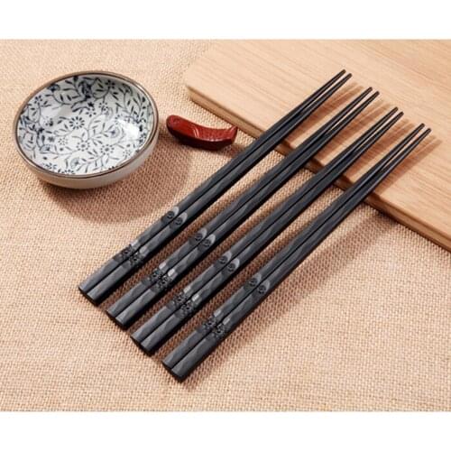 Reusable Japanese Chopsticks Alloy Non-Slip Sushi Food sticks Chop Sticks Chinese Gift For Home Tableware