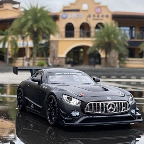 1:24 BENZ AMG-GT Sports Alloy Car Model Diecast Metal Vehicle Toy Car Model Simulation Sound Light Collection Childrens Toy Gift