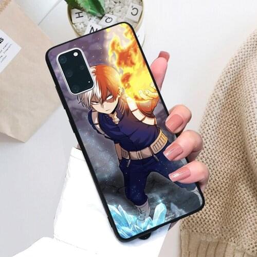 For Samsung Galaxy Todoroki and izuku wallpaper Soft TPU Black Border Samsung Galaxy Case