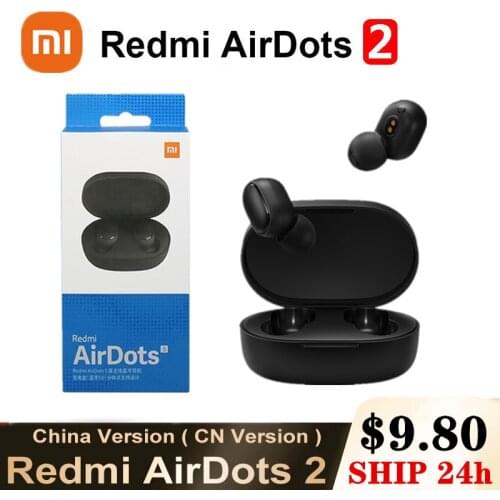 Original Xiaomi Official Redmi Airdots S Airdots 2 MI Bluetooth Earphones Wireless Headphones TWS Earbuds Headset Noise Cancel