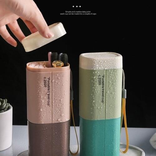 Travel Portable Toothbrush Case Multifunctional Toothpaste Container Towel Holder Storage Box Mouth Wash Cup Organizer