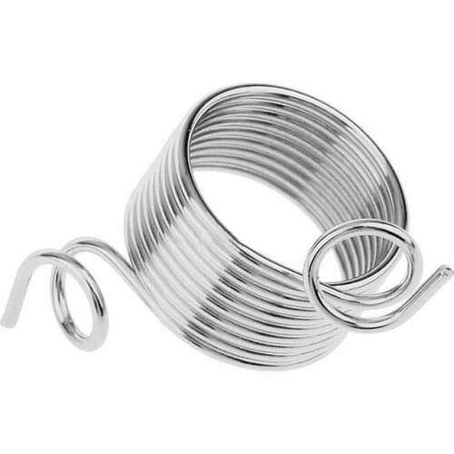 Practical Ring Type Knitting Tools Finger Wear Thimble Yarn Spring Guides Stainless Steel Needle Thimble Sewing Accessories