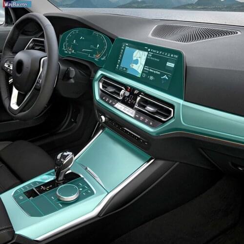 Anti Scratch TPU Sticker Car Interior Console Gear Shift Knob Panel Protective Film For BMW 3 Series G20 G21 2020 Accessories