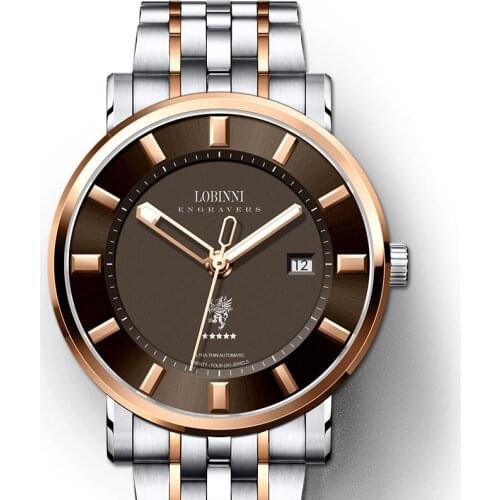 Switzerland LOBINNI Top Luxury Brand Watches Men Sapphire relogio Japan MIYOTA 9015 Automatic Mechanical Mens Clock L5001-3