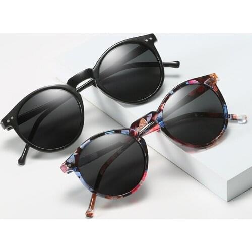 Veshion Polarized Sunglasses Men Women Round Sun Glasses for Male Female Vintage Retro Driving Man Glasses TAC Lens Black Uv400