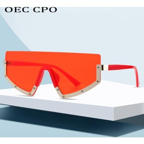 Brand New Design Sunglasses Women luxury Fashion One Lens Metal Half Frame Unique Appearance Outdoor Photo Sun Glasses Man Retro