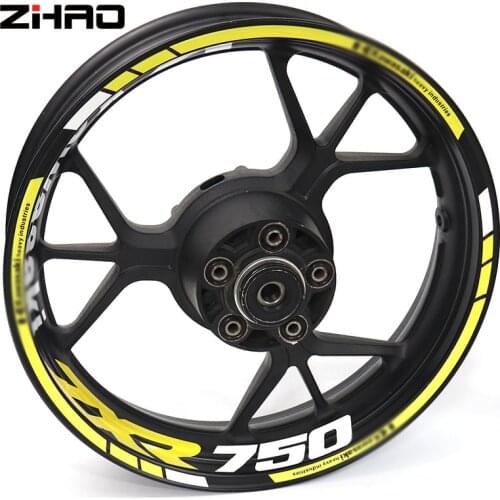 For Kawasaki ZXR750 ZXR-750 Motorcycle Reflective Wheel Rim Stripe Decal Sticker Front Rear Decal Full Set