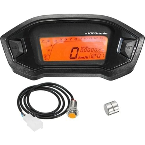 Universal ATV Motorcycle LCD Digital Odometer Tachometer For 2-4 Cylinders Gauge Back light Instruments Speedometer