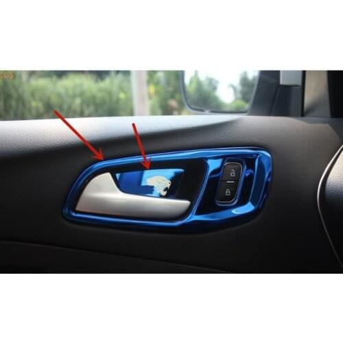 For Ford Kuga 2013-2019 High-quality stainless steel Inner door bowl Inner door bowl frame Anti-scratch protection Car styling