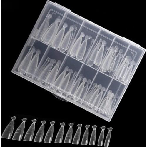10 sets Nail Tips transparent nail Acrylic Artificial False Nails in box Retail french tips 120 tips in a box