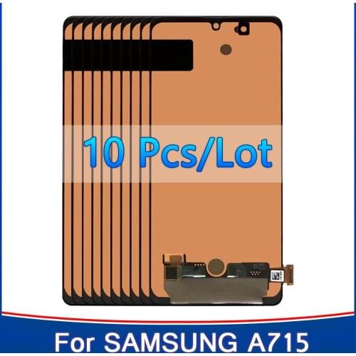 10PCS Original AMOLED LCD For Samsung Galaxy A71 LCD Touch Screen Digitizer Assembly For Samsung A71 Display A715 A715F A715FD