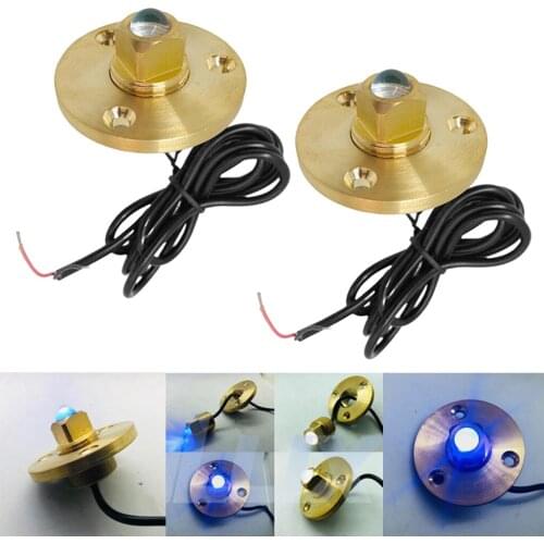 2 Pack Boat Drain plug LED light w/base Garboard Boat Underwater Light