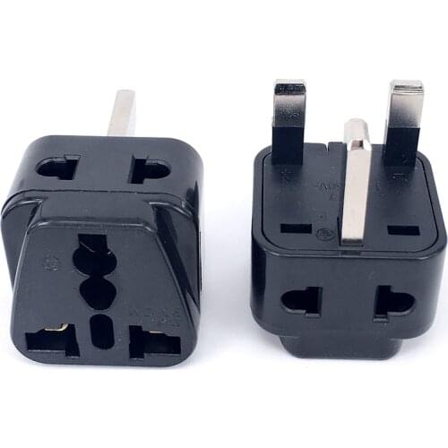 2 in 1 Universal to UK Plug Adapter Travel to UK/Hong Kong Type G Adapter Converter Socket Splitter Plug Charger Electrical Plug
