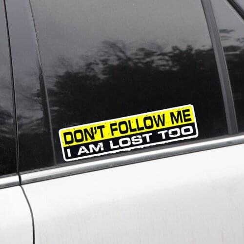 2x Car Styling and Decals Funny Do Not Follow Me I'm LOST Too Funny Auto Window Tail Warning Stickers