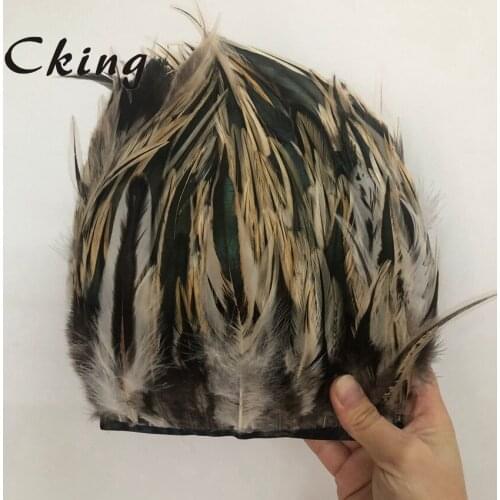 5-10 Meters Natural Pheasant Feather Trims Party Wedding Decoration 8-13cm Handwork Sewing DIY Clothing Rooster Feathers Fringes