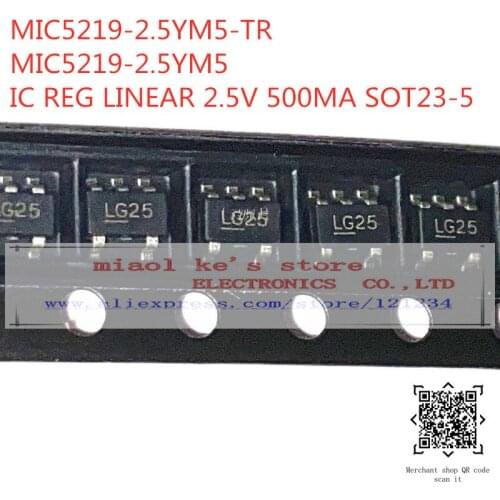[50pcs] MIC5219-2.5YM5 MIC5219-2.6YM5 MIC5219-2.7YM5 MIC5219-2.8YM5 MIC5219-3.0YM5 MIC5219-3.3YM5 LG25 LG26 LG27 LG28 LG30 LG33