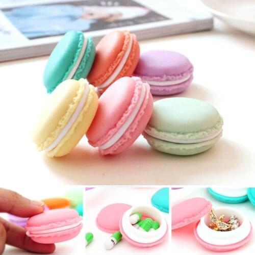 6 PCS Portable Mini Toys Macarons Bag Storage Box Earphone SD Card Case Carrying Pouch Cool Toys Decor Kids Gifts Wholesale