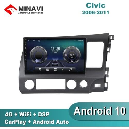 10'' Android 9.0 For Honda Civic 2004-2011 RHD Tide Car Radio Multimedia GPS Navigation Navi Player Auto Stereo WIFI 2 din