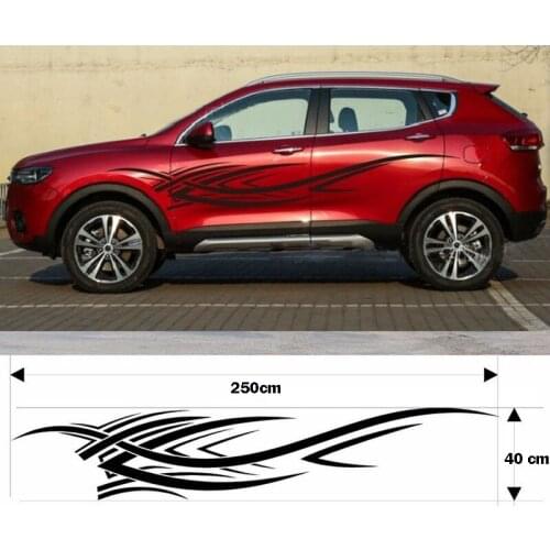 Car Stickers And Decals Big 250CM Whole Body Fir Flame Car Sticker Styling Decal Vinyl Decor Car Body Cover Car Refitting DIY