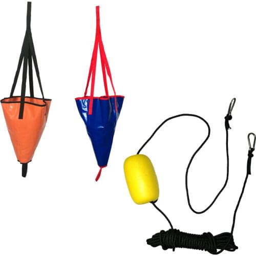 18 inch Kayak Canoe Boat Yacht PVC Sea Anchor Drogue Drifting Brake Suit with 30 Feet Retrieving Tow Throw Line