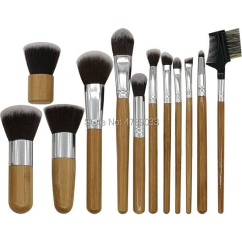 Free Shipping 1 Set Pro Makeup Brushes Set 12pcs/set Eye Shadow Blending Eyeliner Eyelash Eyebrow Brushes For Makeup