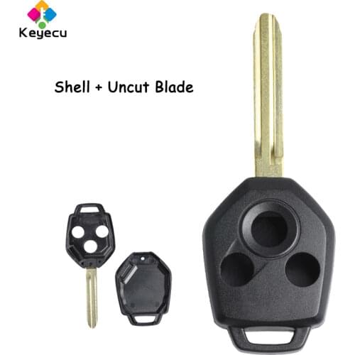 KEYECU Remote Key Shell - 3 Button & Keyway B110 - FOB for Subaru Forester Legacy Impreza Outback STI WRX XV Crosstrek 2012-2017