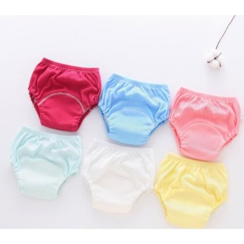 Baby Training Pants Panties Baby Cotton Diapers Washable Reusable Cloth Diaper Nappies Infants Children Underwear Nappy Changing