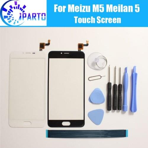 For Meizu M5 Touch Screen Panel 100% Guarantee New Original Glass Panel Touch Screen Glass For Meilan 5 + Gifts
