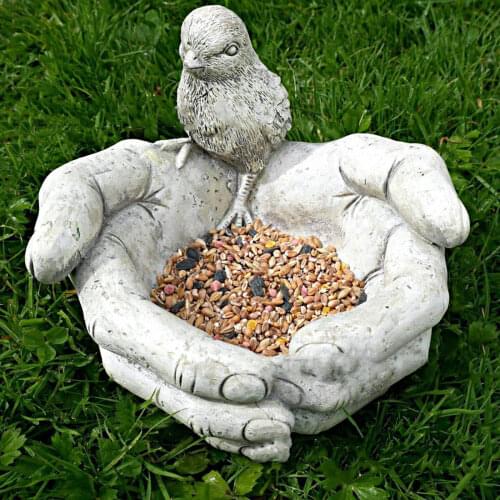Exquisite Birds Feeder Resin Birds Nests Basin Creatives Food Holder Household Birds Feeder for Pet Home Garden C1