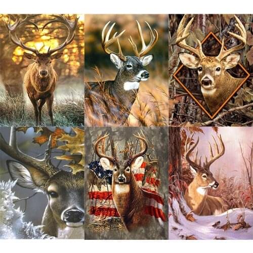 Kamy Yi 5D Bricolage Diamant Peinture Cerf Broderie Point De Croix Diamant Peinture Famille Décoration Cadeau YY