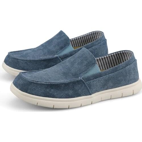 Mens Canvas Shoes Men Slip On Breathable Comfortable Loafers Male Spring Casual Sneakers Lazy Flats Shoes Zapatos de Hombre