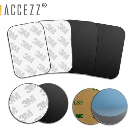 !ACCEZZ Round Magnetic Metal Plate Disk For Car Phone Holder Iron Sheet Sticker Thin Magnet For Mobile Phone Bracket Accessory