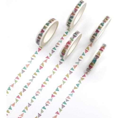 1 PCS Creativity Hand-Painted Triangle Washi Tape Diy Diary Decoration Masking Tape Kawaii Stationery Scrapbooking Sticker Tape