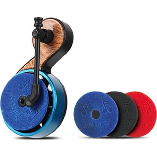 Simulation Mini Record Player Car Aroma Diffuser Retro Creative Air Outlet Aromatherapy Diffuser Purifying Air Automobile QW