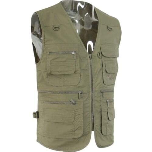 Multi pocket Fishing Vests Jacket Waistcoat Breathable for Fishing Photography Camping